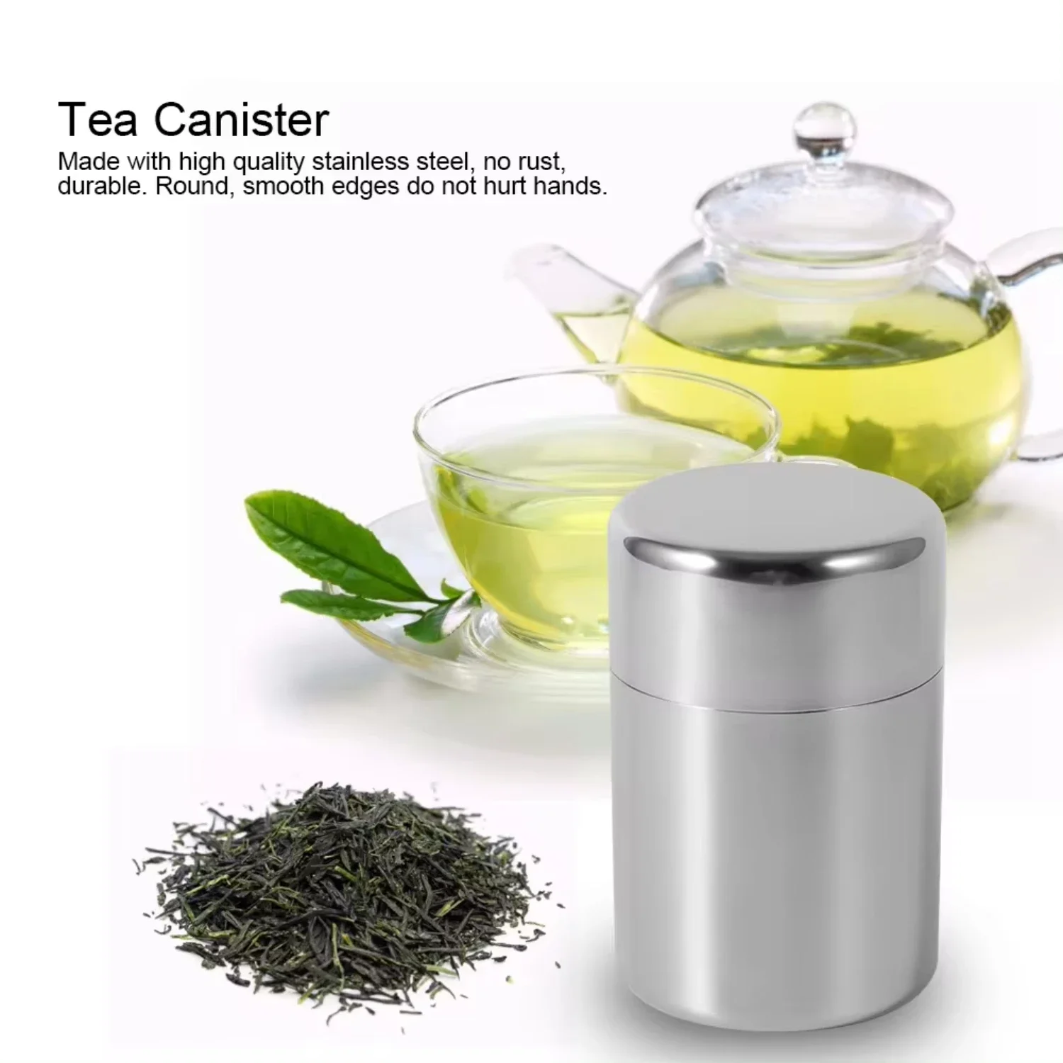 Latas de folhas de chá de aço  - Canister Coffee Sugar Tea avaliação e preço