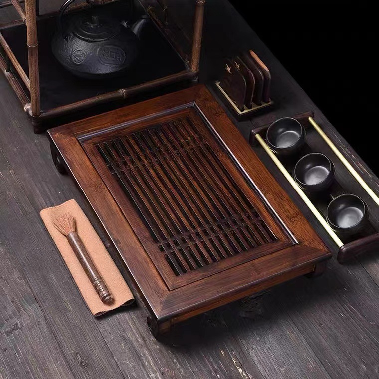 Conjunto de Chá de Madeira com - Bamboo Tea Tray avaliação e preço