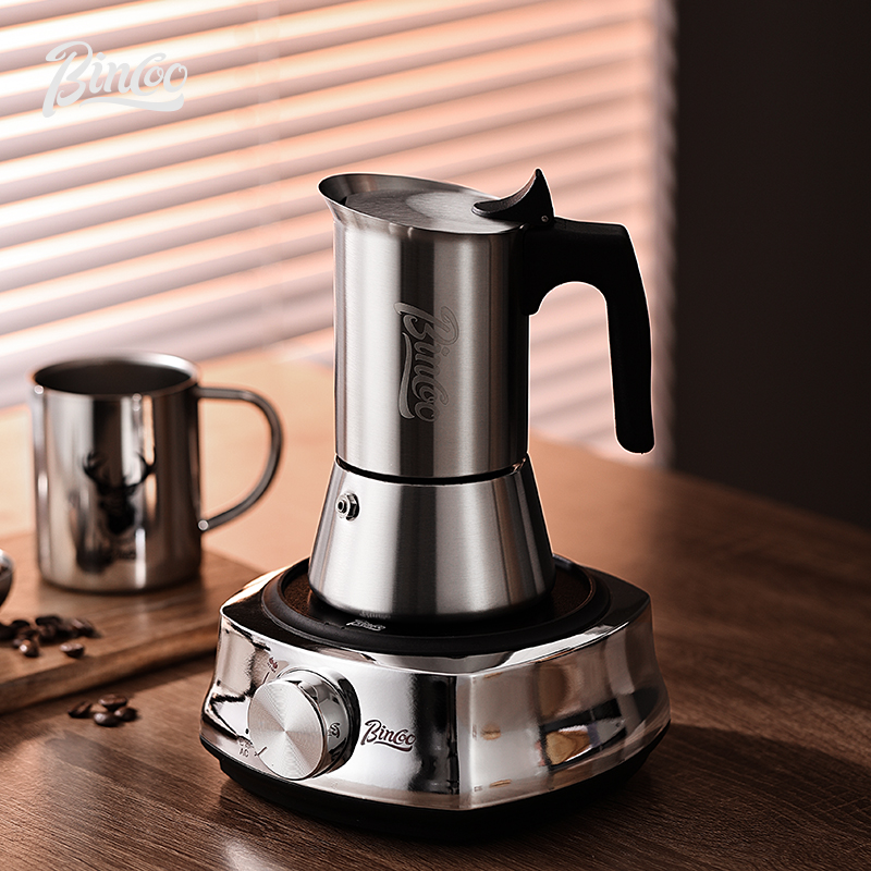 Bincoo pote mocha reto de aço  - Moka Pot Stove avaliação e preço