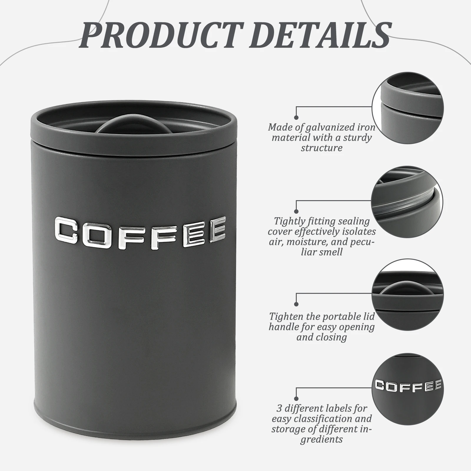 3 pçs chá café açúcar vasilha  - Canister Coffee Sugar Tea avaliação e preço