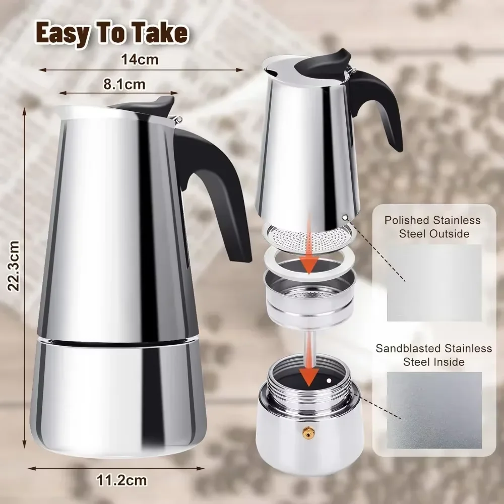Cafeteira moka pot 50ml-600ml, - Moka Pot Stove avaliação e preço