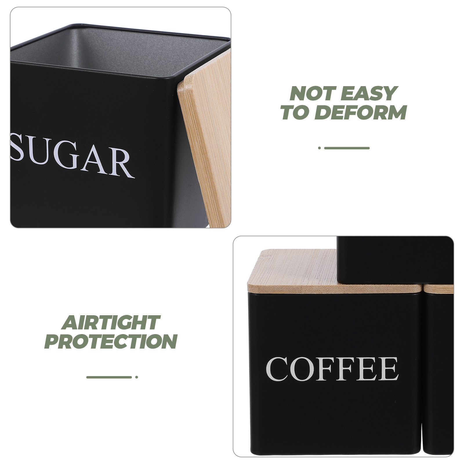 Conjunto de 3 Latas de Metal p - Canister Coffee Sugar Tea avaliação e preço
