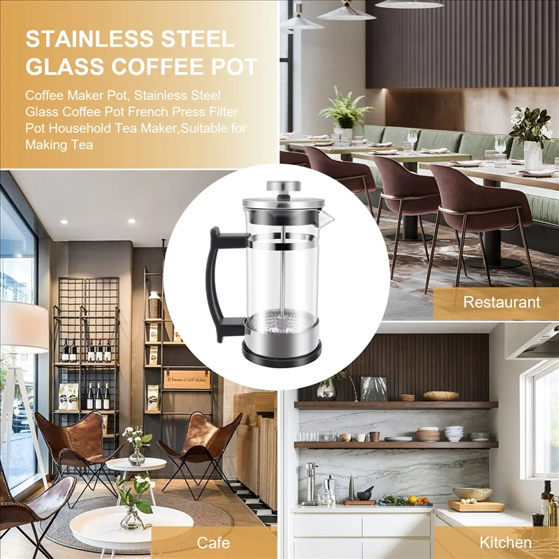 Cafeteira Francesa com Filtro  - French Press Glass avaliação e preço